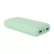Perfeo Powerbank COLOR VIBE 20000 mah + Micro usb /In Micro usb /Out USB 1 А, 2.1A/ Mint (PF_D0169)